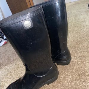 Womens Black Ugg Rainboots